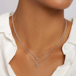 Best Diamond Letter X Necklace in Silver Letter Jewellery | Natural Diamonds