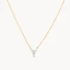 Best Diamond Letter Y Necklace in 10k Gold Letter Jewellery | Natural Diamonds