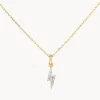 Discount Diamond Lightning Bolt Necklace in 10k Gold Symbolic Jewellery | Natural Diamonds