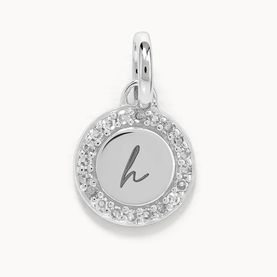 New Diamond Mini Disc Necklace in Silver Bridal Gifts | Family Gifts