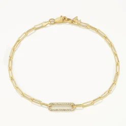 Discount Diamond Paperclip Chain Bracelet in 10k Gold Best Selling Gifts | Gifts For Her