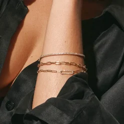 Discount Diamond Paperclip Chain Bracelet in 10k Gold Best Selling Gifts | Gifts For Her