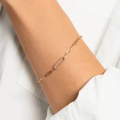 Discount Diamond Paperclip Chain Bracelet in 10k Gold Best Selling Gifts | Gifts For Her