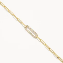 Discount Diamond Paperclip Chain Bracelet in 10k Gold Best Selling Gifts | Gifts For Her