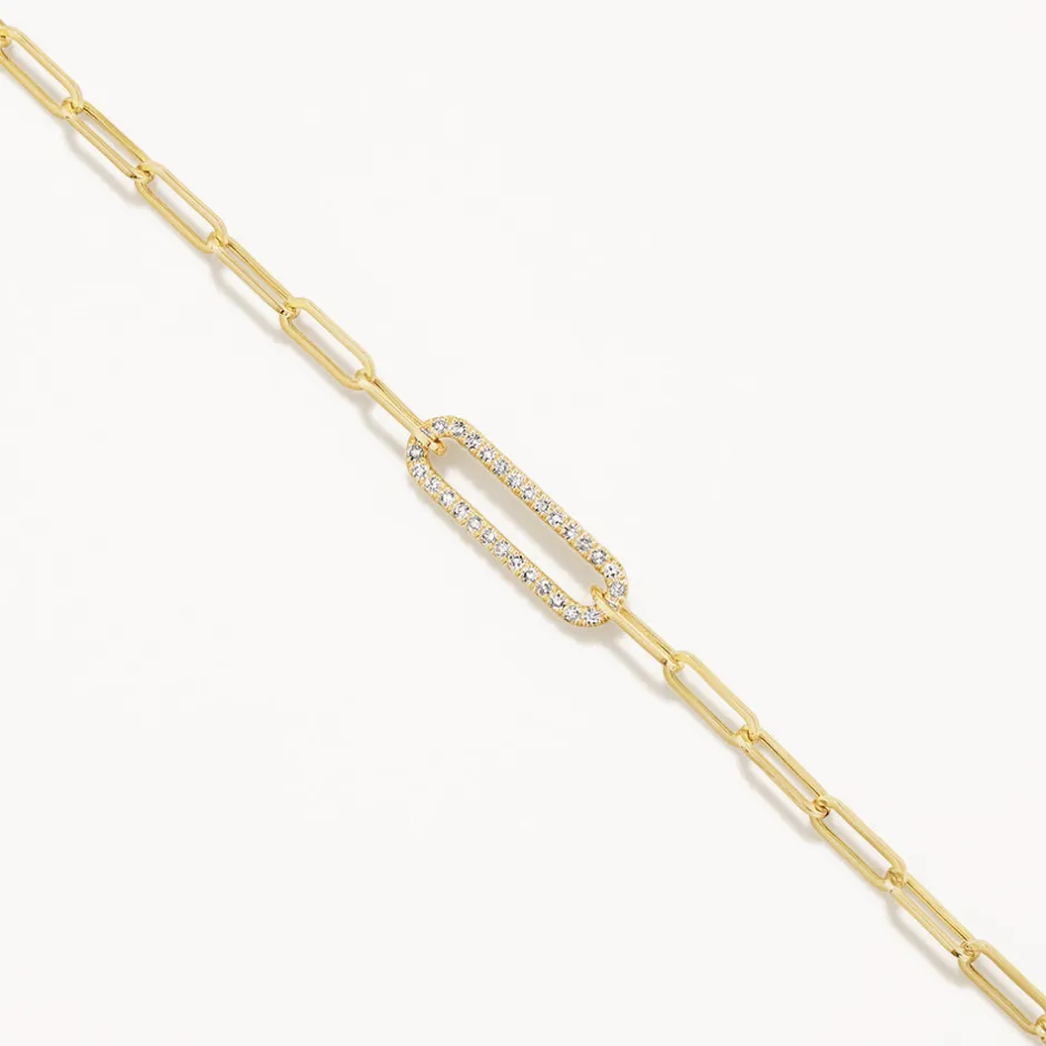 Clearance Diamond Paperclip Chain Necklace in 10k Gold Best Selling Gifts | Gifts For Her