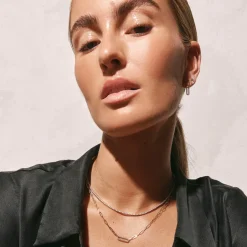 Best Diamond Paperclip Drop Earrings in 10k Gold Natural Diamonds | 10k Gold