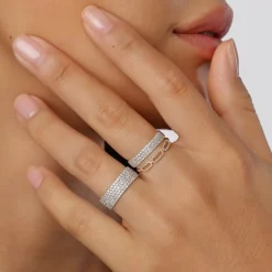 Online Diamond Paperclip Ring in 10k Gold Best Selling Gifts | Under $500