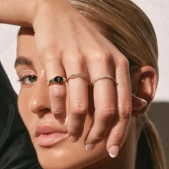 Online Diamond Paperclip Ring in 10k Gold Best Selling Gifts | Under $500