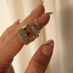 Online Diamond Paperclip Ring in 10k Gold Best Selling Gifts | Under $500