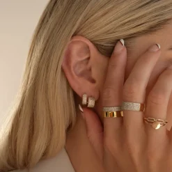 Online Diamond Paperclip Ring in 10k Gold Best Selling Gifts | Under $500