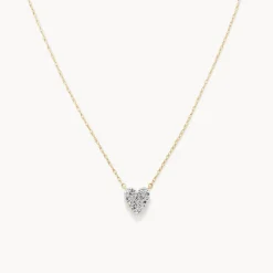 Discount Diamond Pave Heart Necklace in 10k Gold Best Selling Gifts | Gifts For Her