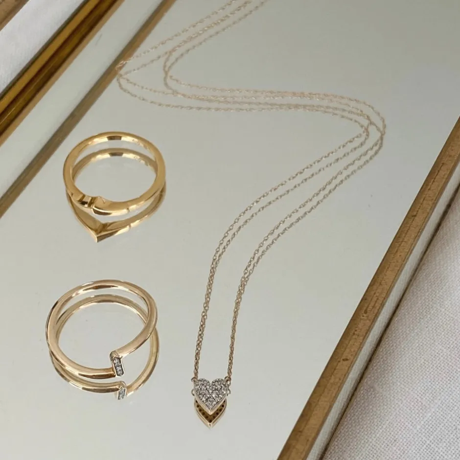 Discount Diamond Pave Heart Necklace in 10k Gold Best Selling Gifts | Gifts For Her