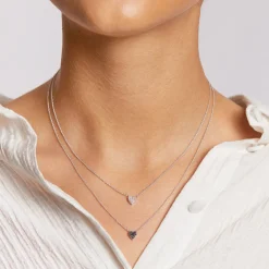 Fashion Diamond Pave Heart Necklace in Silver Best Selling Gifts | Gifts For Her