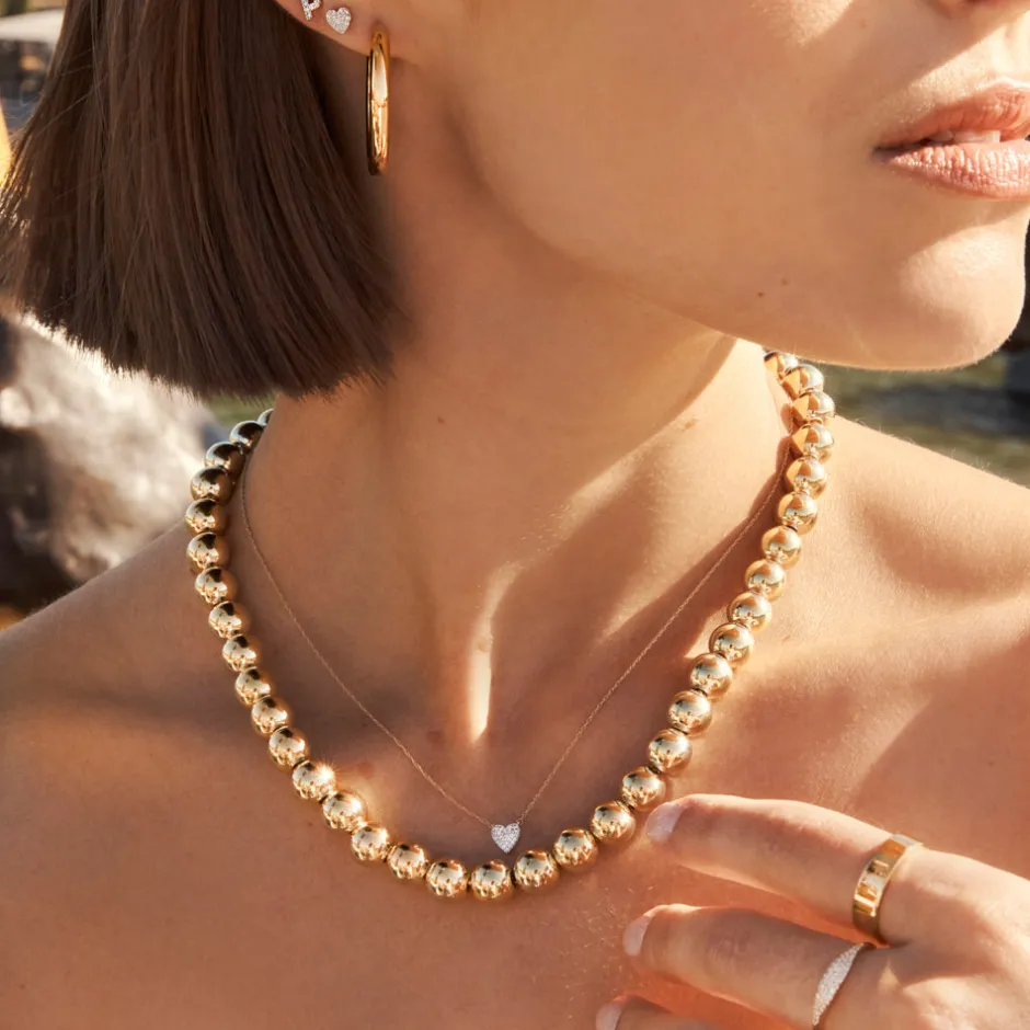 Discount Diamond Pave Heart Necklace in 10k Gold Best Selling Gifts | Gifts For Her