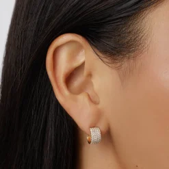 Hot Diamond Pave Huggie Earrings in 10k Gold Best Selling Gifts | Gifts For Her