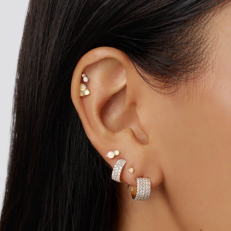 Hot Diamond Pave Huggie Earrings in 10k Gold Best Selling Gifts | Gifts For Her