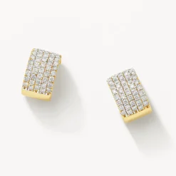 Hot Diamond Pave Huggie Earrings in 10k Gold Best Selling Gifts | Gifts For Her