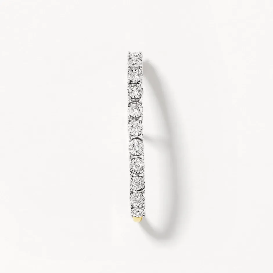 Sale Diamond Pave Suspender Bar Single Earring in 10k Gold Earrings | Suspenders