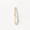 Online Diamond Suspender Bar Single Earring in 10k Gold Natural Diamonds | 10k Gold