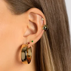 Discount Diamond Trio Helix Single Stud Earring in 10k Gold Gifts For Him | Bridal Gifts