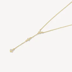 Fashion Diamond Trio Lariat Necklace in 10k Gold Best Selling Gifts | Natural Diamonds