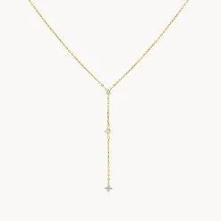 Fashion Diamond Trio Lariat Necklace in 10k Gold Best Selling Gifts | Natural Diamonds