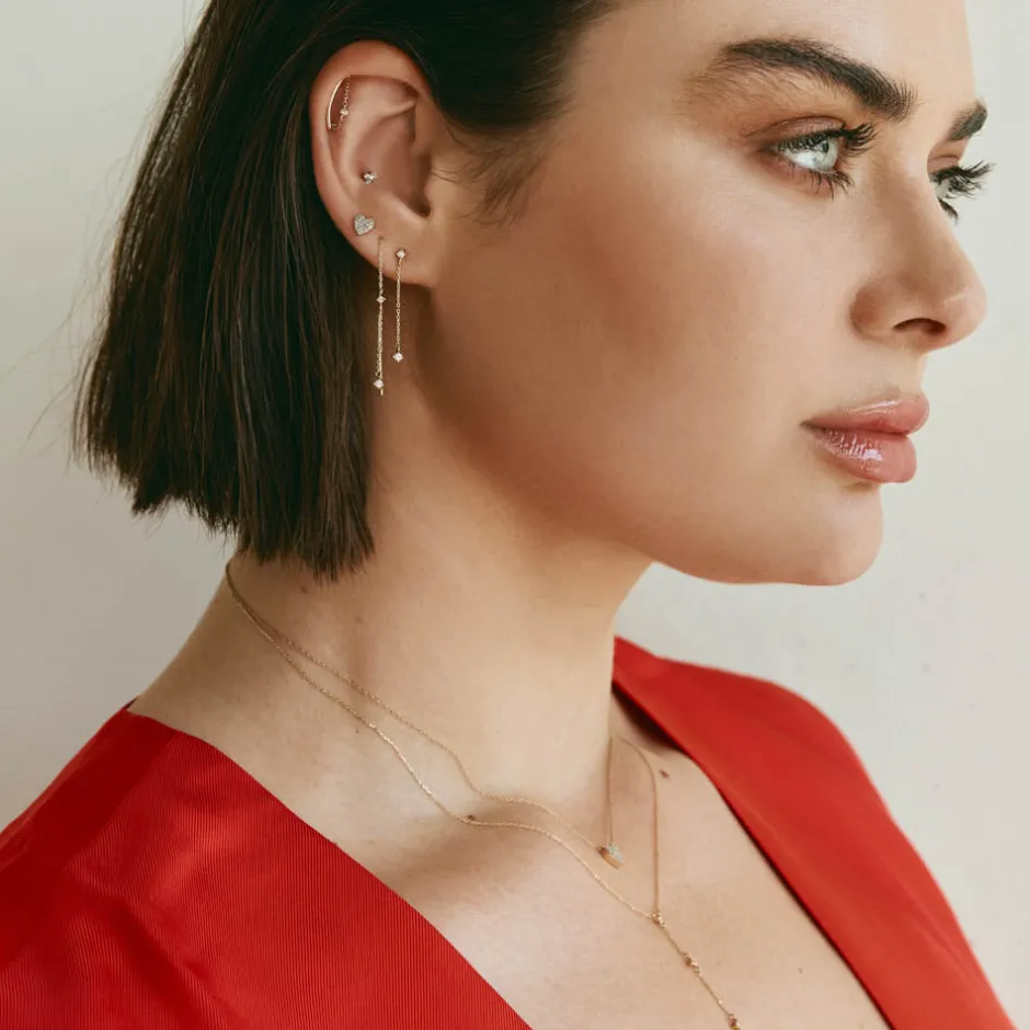 Fashion Diamond Trio Lariat Necklace in 10k Gold Best Selling Gifts | Natural Diamonds