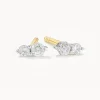 Hot Diamond Twin Cluster Studs in 10k Gold Best Selling Gifts | Bridal Gifts