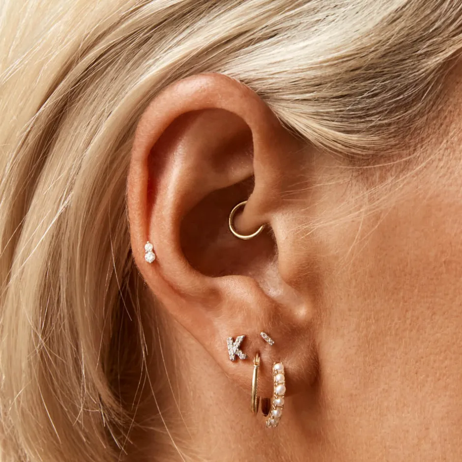 Hot Diamond Twin Cluster Studs in 10k Gold Best Selling Gifts | Bridal Gifts