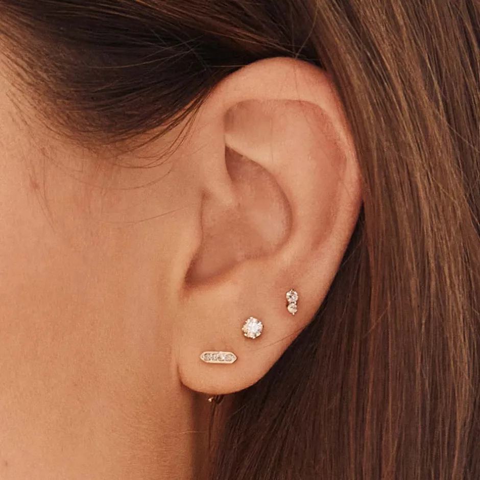 Hot Diamond Twin Cluster Studs in 10k Gold Best Selling Gifts | Bridal Gifts