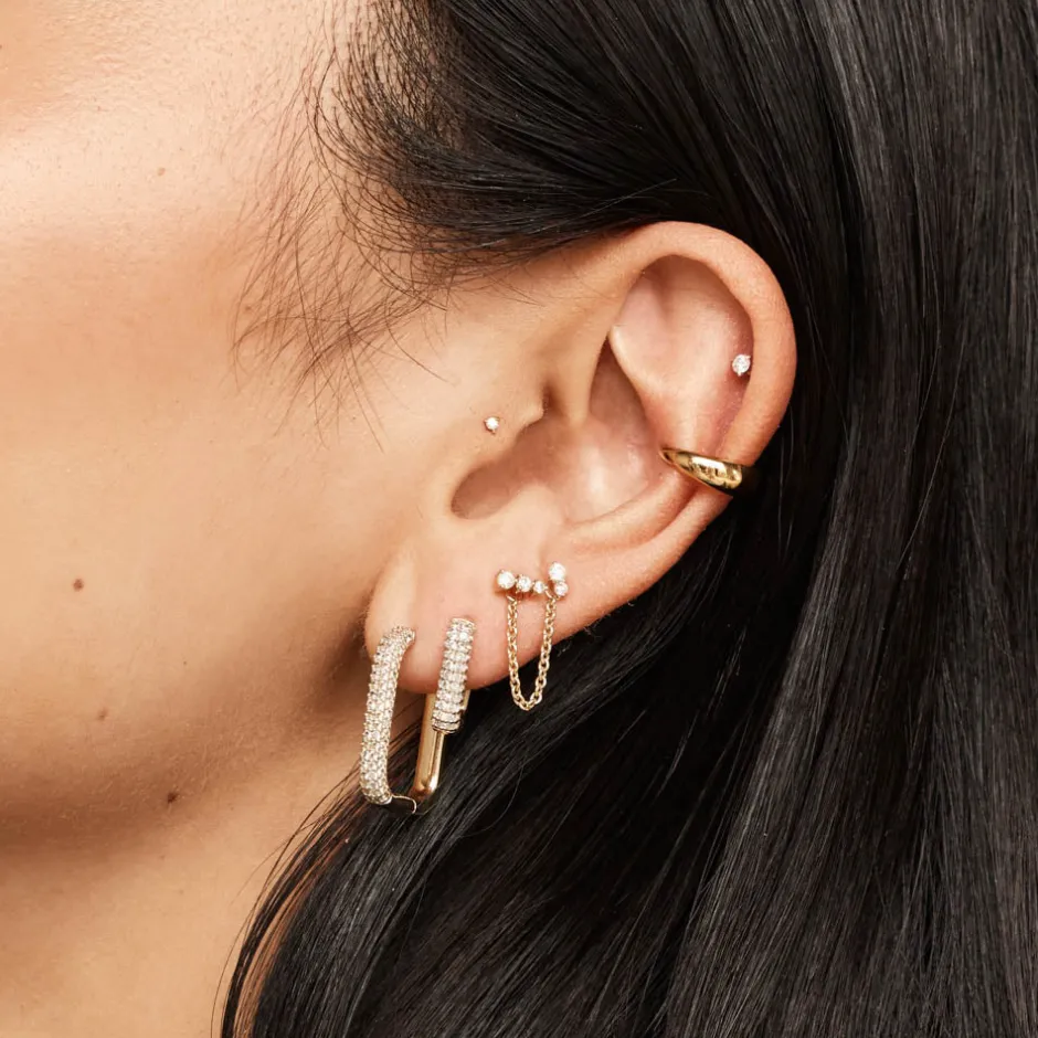 Hot Diamond Twin Cluster Studs in 10k Gold Best Selling Gifts | Bridal Gifts
