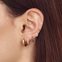 Hot Diamond Twin Cluster Studs in 10k Gold Best Selling Gifts | Bridal Gifts