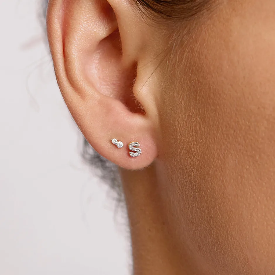Hot Diamond Twin Cluster Studs in 10k Gold Best Selling Gifts | Bridal Gifts