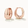 Outlet Dome Huggie Hoops in Rose Gold 18k Fine Rose Gold Plated | Earrings