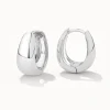 Outlet Dome Huggie Hoops in Silver Best Selling Gifts | Best Friend Gifts