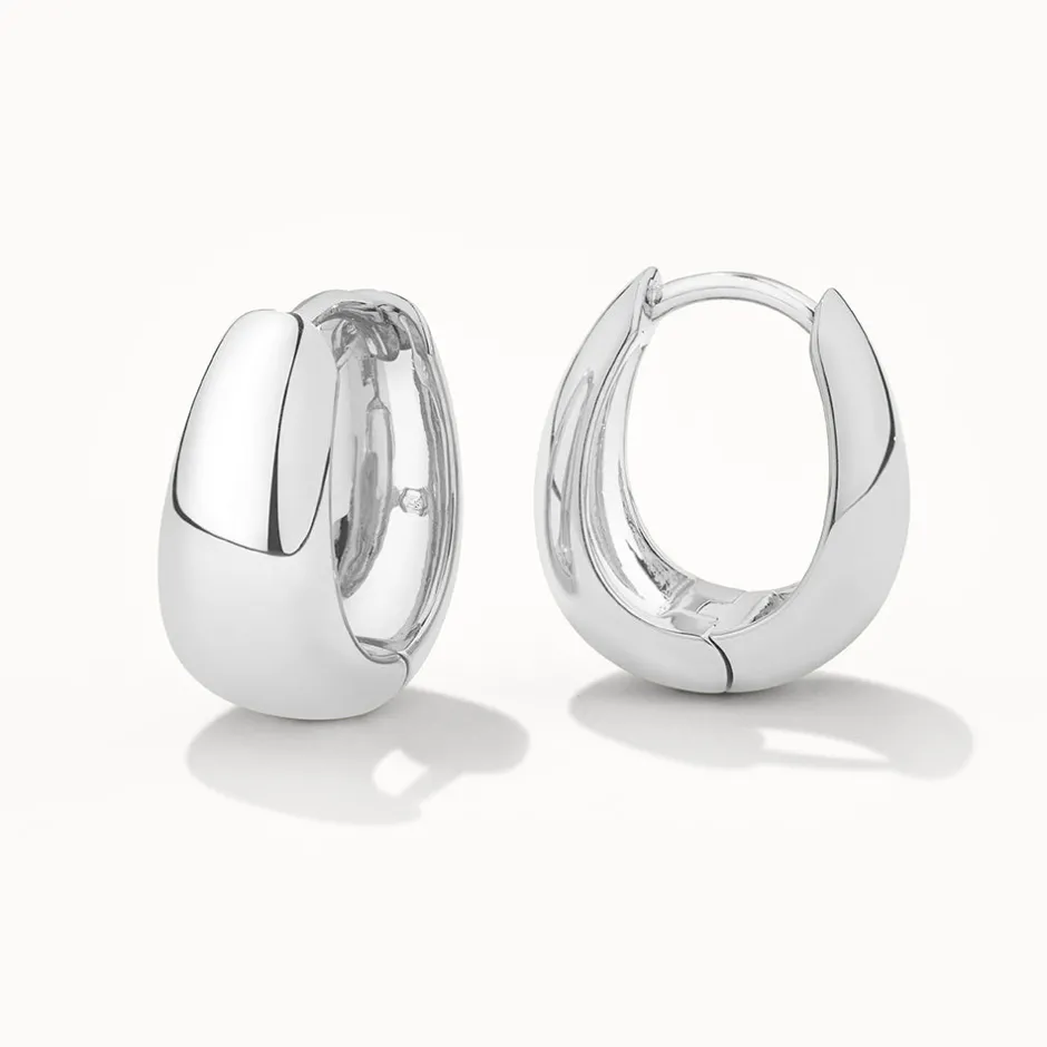 Outlet Dome Huggie Hoops in Silver Best Selling Gifts | Best Friend Gifts
