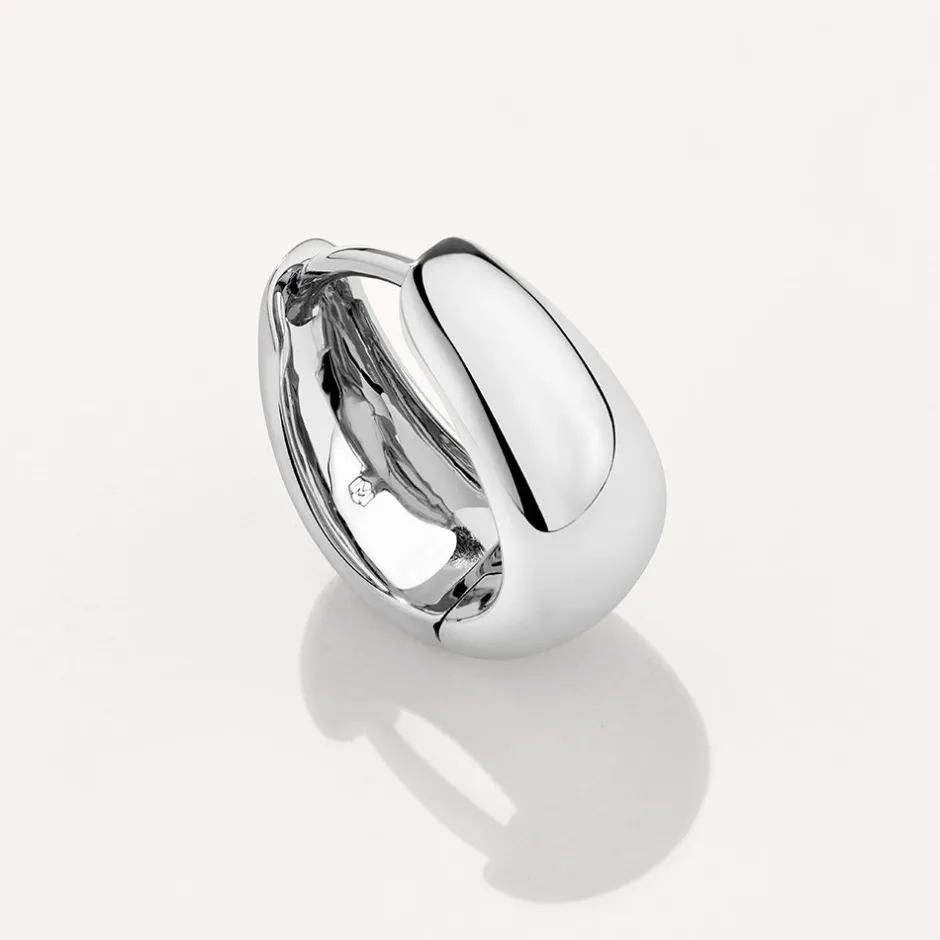 Outlet Dome Huggie Hoops in Silver Best Selling Gifts | Best Friend Gifts