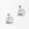 Online Doorknocker Hoop Stud Earrings in Silver 925 Sterling Silver | Earrings
