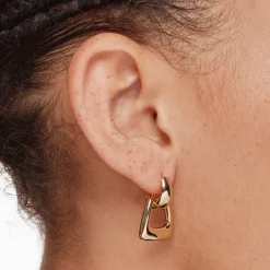 Best Doorknocker Hoop Stud Earrings in Gold 18k Fine Gold Plated | Earrings