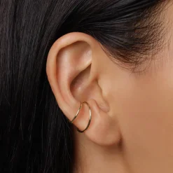 Best Double Band Single Ear Cuff in 10k Gold 10k Gold | Earrings