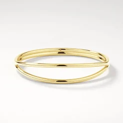 Outlet Double Band Split Bangle in Gold 18k Fine Gold Plated | Bracelets & Bangles