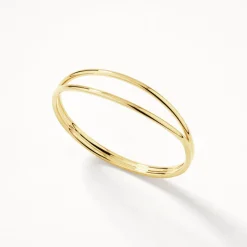 Outlet Double Band Split Bangle in Gold 18k Fine Gold Plated | Bracelets & Bangles