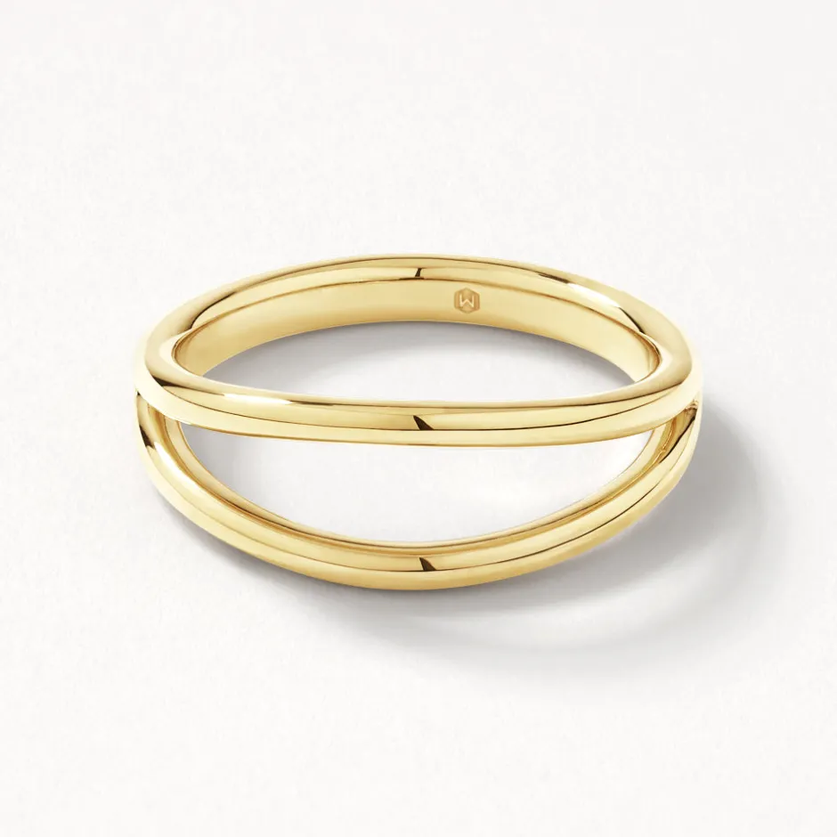 New Double Band Split Ring in Gold 18k Fine Gold Plated | Rings