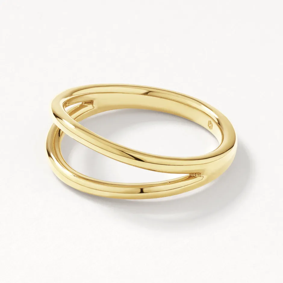 New Double Band Split Ring in Gold 18k Fine Gold Plated | Rings