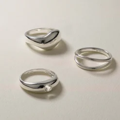 Outlet Double Band Split Ring in Silver 925 Sterling Silver | Rings
