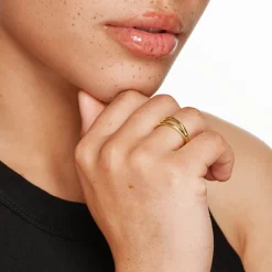 New Double Band Split Ring in Gold 18k Fine Gold Plated | Rings