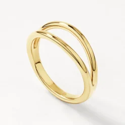 New Double Band Split Ring in Gold 18k Fine Gold Plated | Rings
