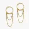 Sale Double Chain Huggie Earrings in 10k Gold 10k Gold | Unisex