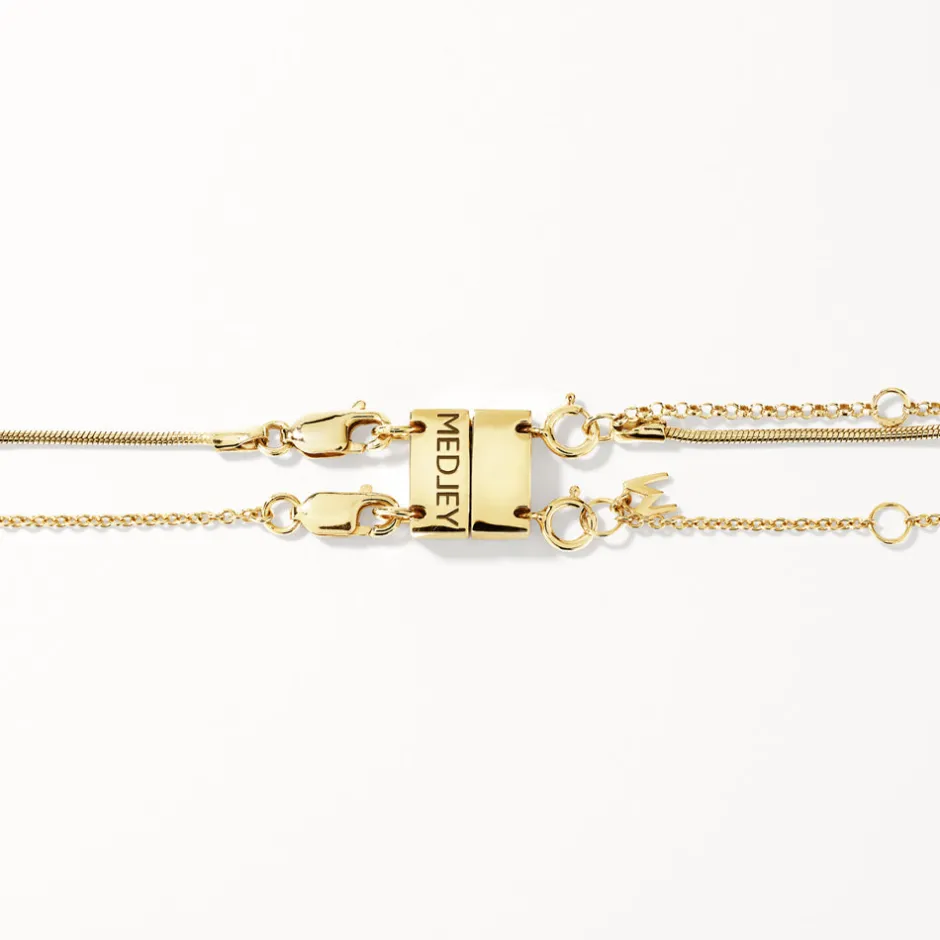Hot Double Necklace Connector in Gold Under $150 | 18k Fine Gold Plated