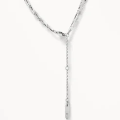 New Double Twist Bar Link Chain Necklace in Silver 925 Sterling Silver | Necklaces & Pendants